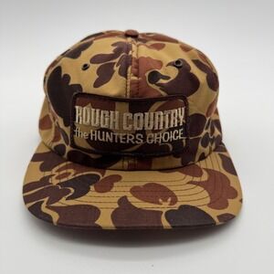 Rough Country The Hunters Choice Duck Camo Snapback Hat Vintage Hunting Cap
